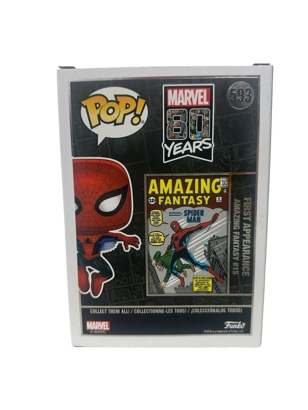 Funko POP! Marvel 80 Years Spider-Man Metallic #593 Hot Topic Exclusive